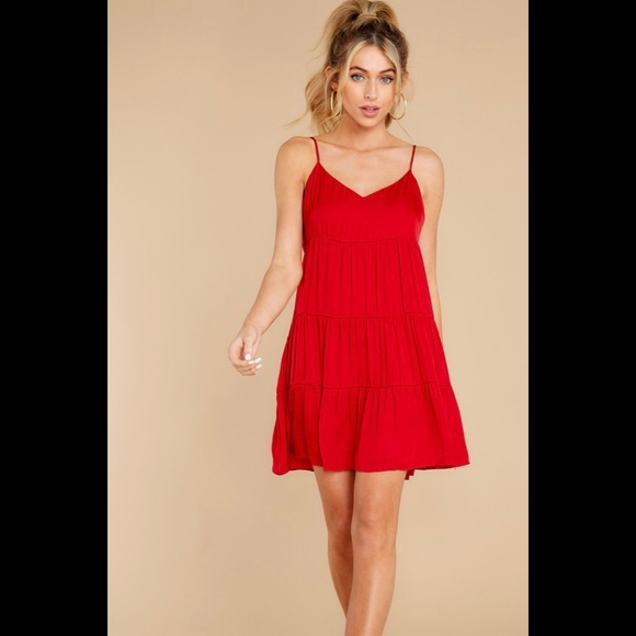 Feel the Sparks Red Dress - Picture 2 of 4